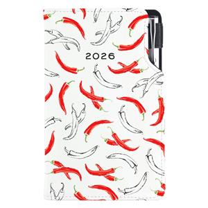 Diary DESIGN weekly pocket 2026 CZ - Chilli