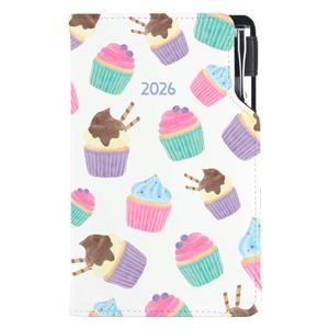 Diary DESIGN weekly pocket 2026 CZ - Cupcake