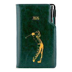 Diary DESIGN weekly pocket 2026 CZ - green - Golf man