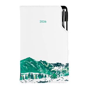 Diary DESIGN weekly pocket 2026 CZ - white - Mountains