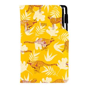 Diary DESIGN weekly pocket 2026 CZ - yellow - Cheetah