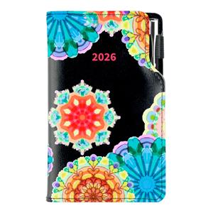 Diary DESIGN weekly pocket 2026 PL - black - kaleidoscope