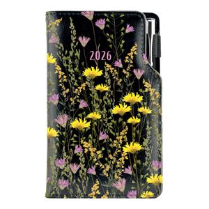 Diary DESIGN weekly pocket 2026 PL - black - meadow