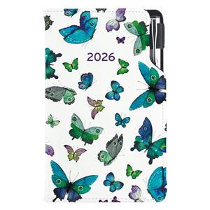 Diary DESIGN weekly pocket 2026 PL - Blue Butterfly