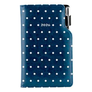 Diary DESIGN weekly pocket 2026 PL -blue polka dots