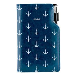Diary DESIGN weekly pocket 2026 PL - blue - sailor - anchors