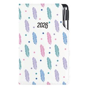 Diary DESIGN weekly pocket 2026 PL - Feathers