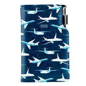 Diary DESIGN weekly pocket 2026 Polish - blue - Planes