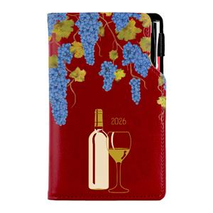 Diary DESIGN weekly pocket 2026 Polish - burgundy - Wine