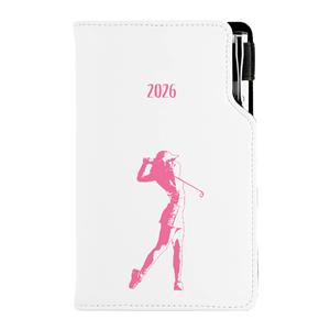 Diary DESIGN weekly pocket 2026 Polish - white - Golf woman