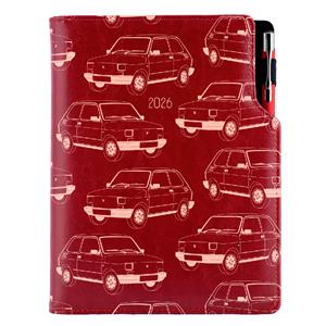 Diary DESIGN weekly special A5 2026 CZ - burgundy - Maluch