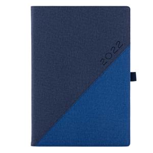 Diary DIEGO weekly A4 2022 - blue/dark blue