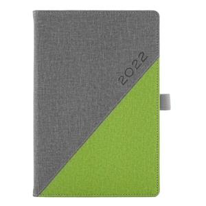 Diary DIEGO weekly A5 2022 Czech - grey/green