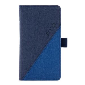 Diary DIEGO weekly pocket 2022 Czech - blue/dark blue