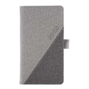 Diary DIEGO weekly pocket A5 2022 Polish - grey/dark grey