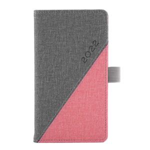 Diary DIEGO weekly pocket A5 2022 Polish - grey/pink