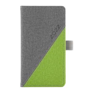 Diary DIEGO weekly pocket A5 2022 Slovak - grey/green