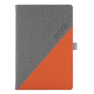 Diary DIEGO weekly special A5 2022 - grey/orange