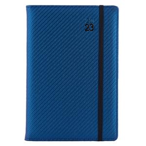 Diary ELASTIC daily A5 2023 Czech - blue/black rubber band