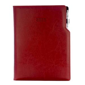 Diary GEP with ballpoint daily A4 2023 - bordeaux