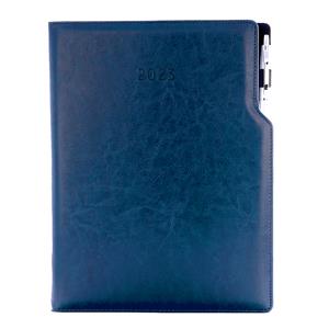 Diary GEP with ballpoint daily A4 2023 - dark blue