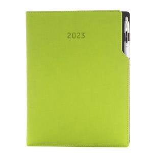 Diary GEP with ballpoint daily A4 2023 - light green