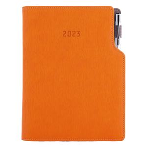 Diary GEP with ballpoint daily A5 2023 Polish - orange