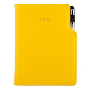 Diary GEP with ballpoint daily A5 2023 Polish - yelow