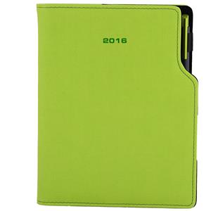 Diary GEP with ballpoint weekly A5 2016 Slovak - light green