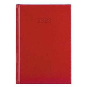 Diary LIBRA daily A5 2023 Czech - red
