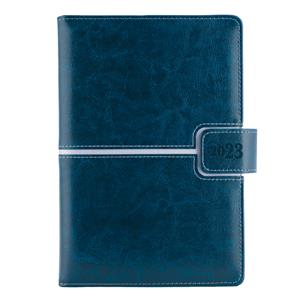 Diary MAGNETIC daily A5 2023 Czech - dark blue/silver