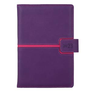 Diary MAGNETIC daily A5 2023 Czech - violet/pink