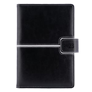 Diary MAGNETIC daily A5 2023 Polish - black/white