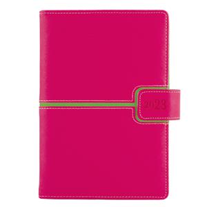 Diary MAGNETIC daily A5 2023 Polish - pink/green