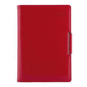 Diary METALIC daily A5 2023 Czech - red