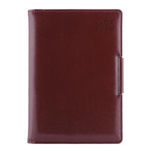Diary METALIC weekly A5 2023 Slovak - brown