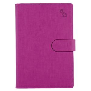 Diary SPLIT daily A5 2023 Czech - fuchsia pink