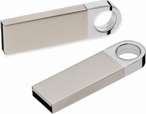 Elegant metal USB flash drive Malaga 16 GB - silver mat/gloss