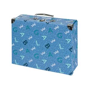 Foldable school supply box Logo - blue