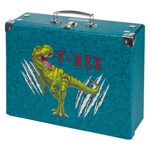 Foldable school supply box T-REX