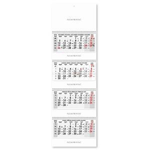 Fourmonths Wall Calendar Kvatro stacked Slovak with spiral 2023 - grey