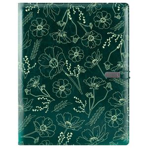 GEP DESIGN conference boards in a gift box green - Flowers with a lined notebook