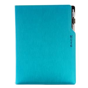 GEP note A4 lined - turquoise/black velvet