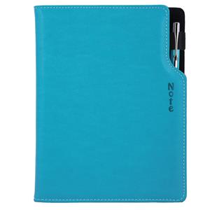 GEP note A5 squared - turquoise/black velvet