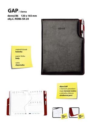 GEP slovenský denní diář B6 černá