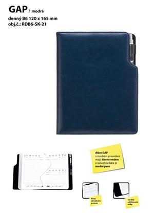 GEP slovenský denní diář B6 modrá