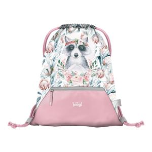 Gym Sack with Pocket Raccoon