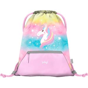 Gym Sack with Pocket Rainbow Unicorn