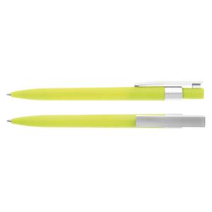 Knapp plastic ballpoint pen in pastel colors with 0.5 mm tip - yellow