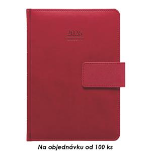 Monthly and weekly diary 2026 Gemma with a notepad A5 - red
